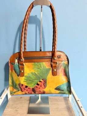 Patricia Nash vegetable-tanned leather Butterfly Shoulder Bag